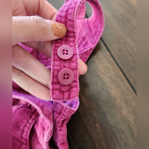 Vintage Carter's Pink Corduroy Stamped Flowers - Picture 5 of 8